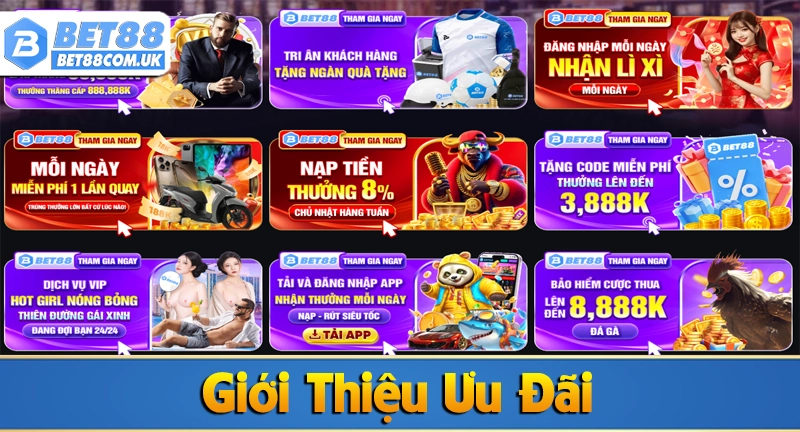 Giới thiệu Bet88 về các chương trình khuyến mãi ưu đãi